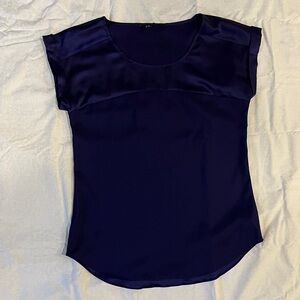 Express Midnight Blue Silky Blouse